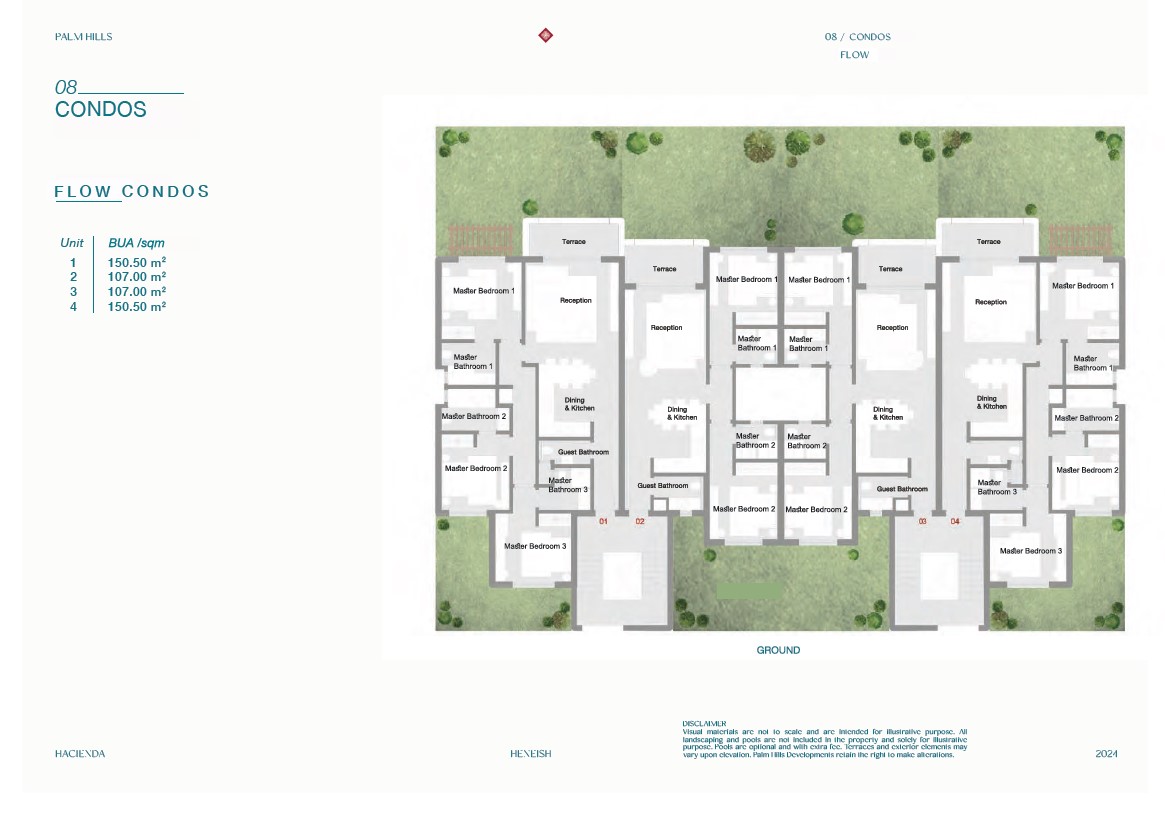 Floor plan for chalet at Hacienda Heneish