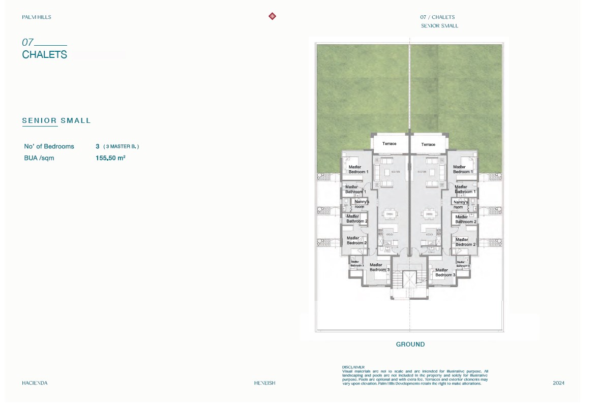 Floor plan for chalet at Hacienda Heneish