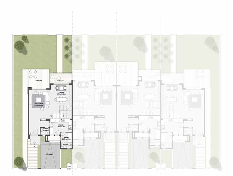 Floor plan for townhouse at The Estates
