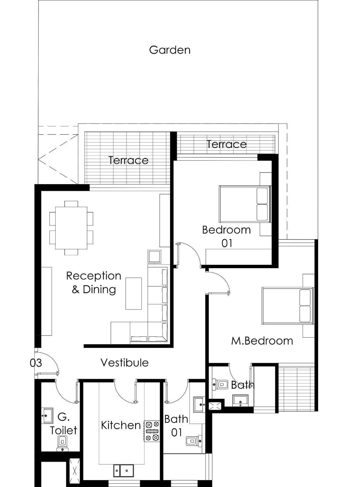 Floor plan for apartment at Palm Hills New Cairo