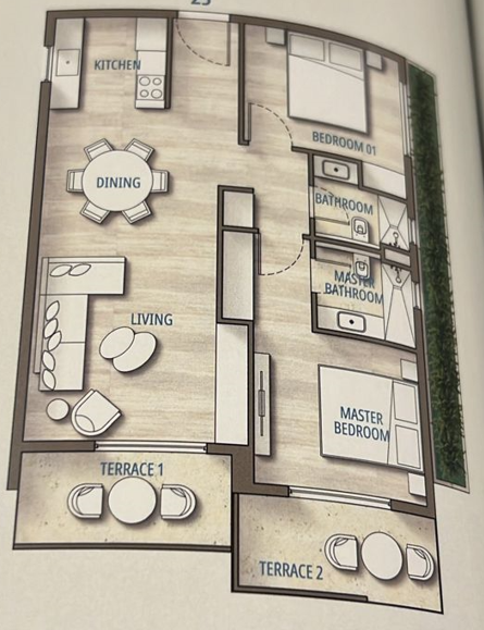 Floor plan for chalet at Southmed