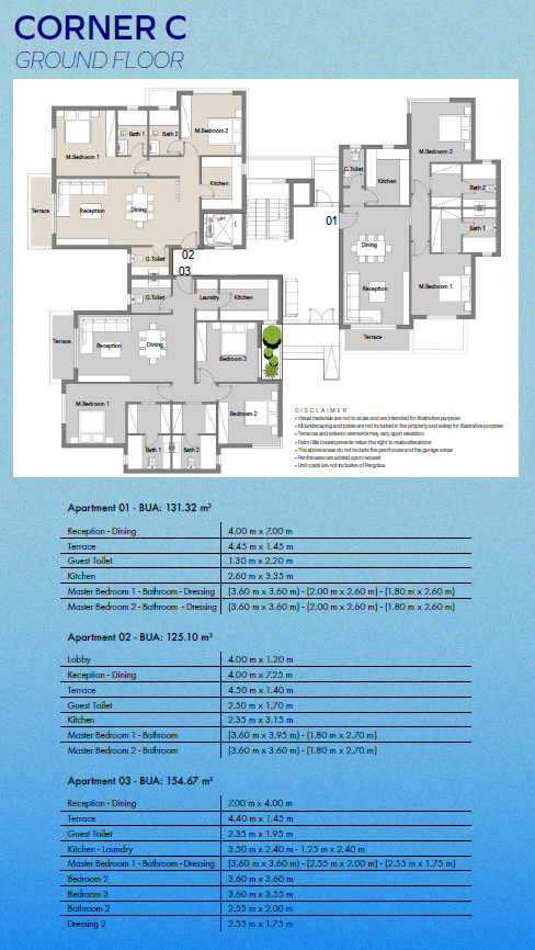 Floor plan for apartment at Badya