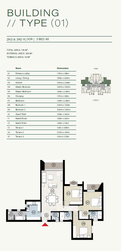 Floor plan for apartment at ZED East