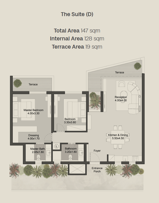 Floor plan for apartment at Hills of One
