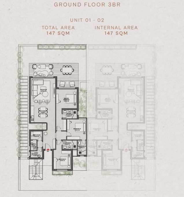Floor plan for chalet at Geo The Med