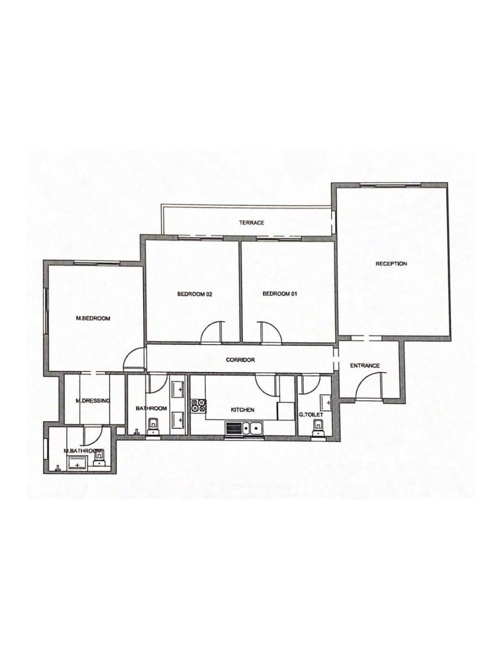 Floor plan for apartment at Mountain View ICity New Cairo