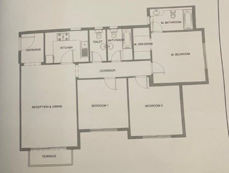 Floor plan for apartment at Aliva Mountain View Mostakbal City