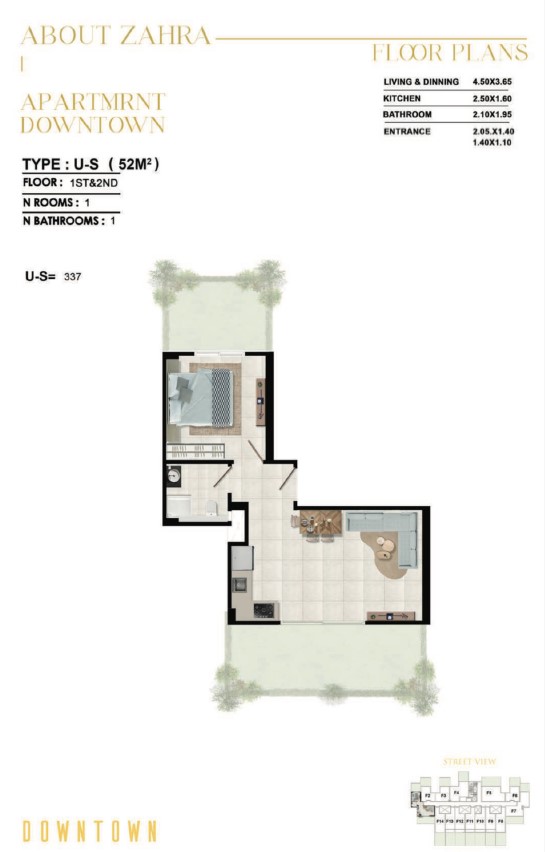 Floor plan for apartment at Zahra Morshedy Group