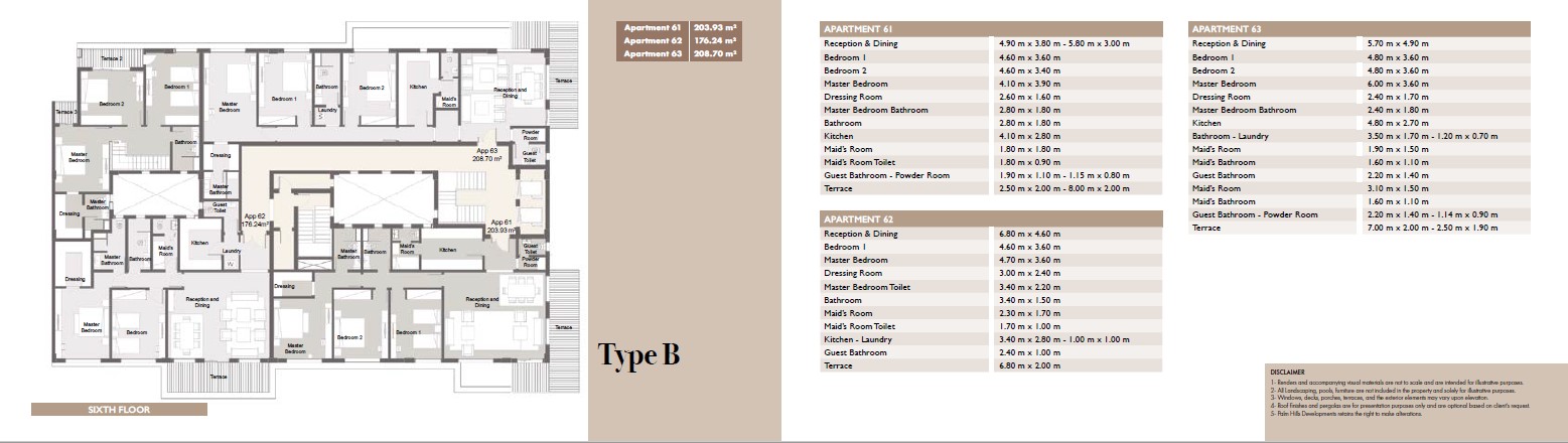 Floor plan for apartment at Palm Hills Alexandria