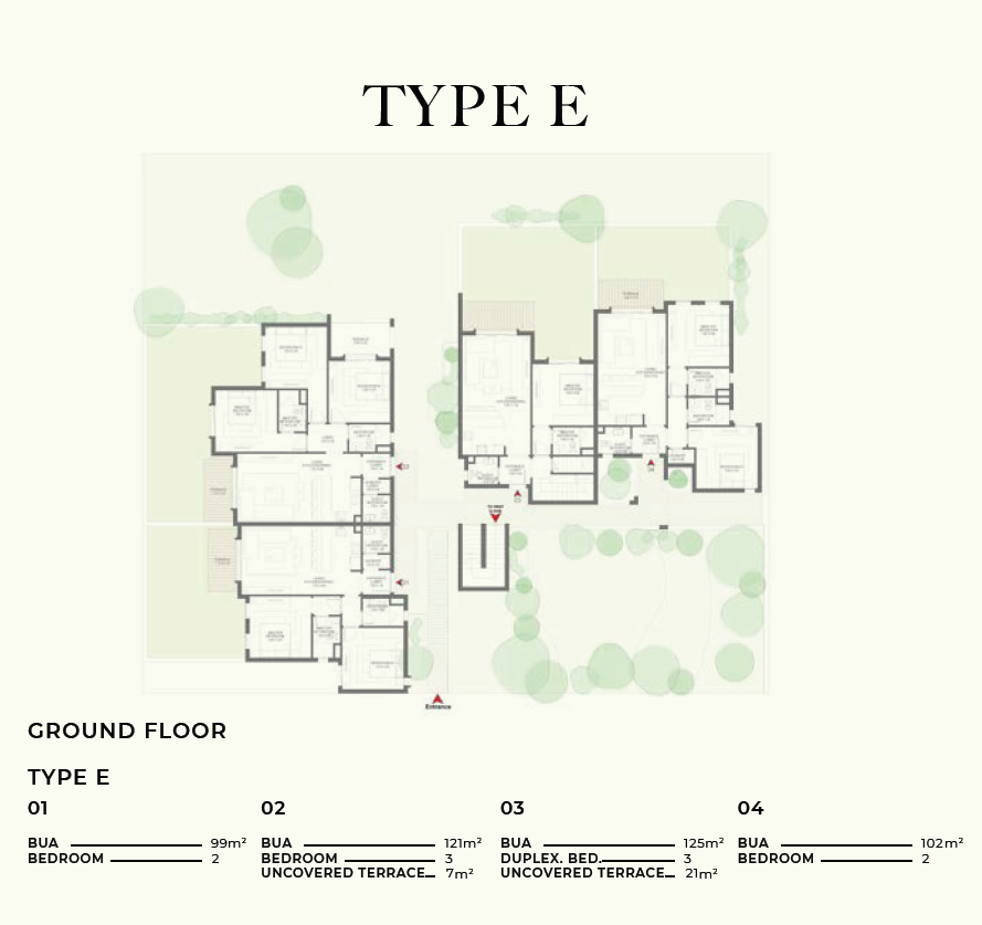 Floor plan for duplex at DUA