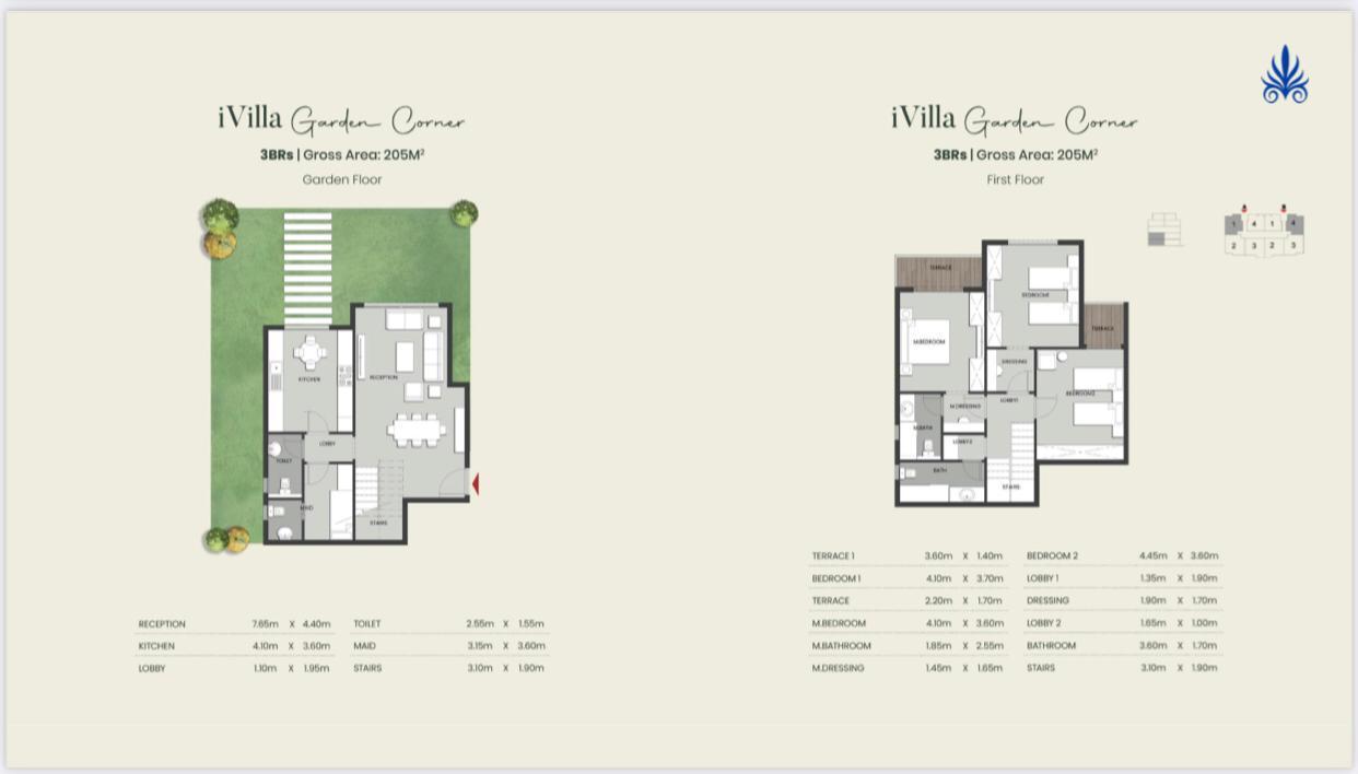 Floor plan for duplex at Aliva Mountain View Mostakbal City