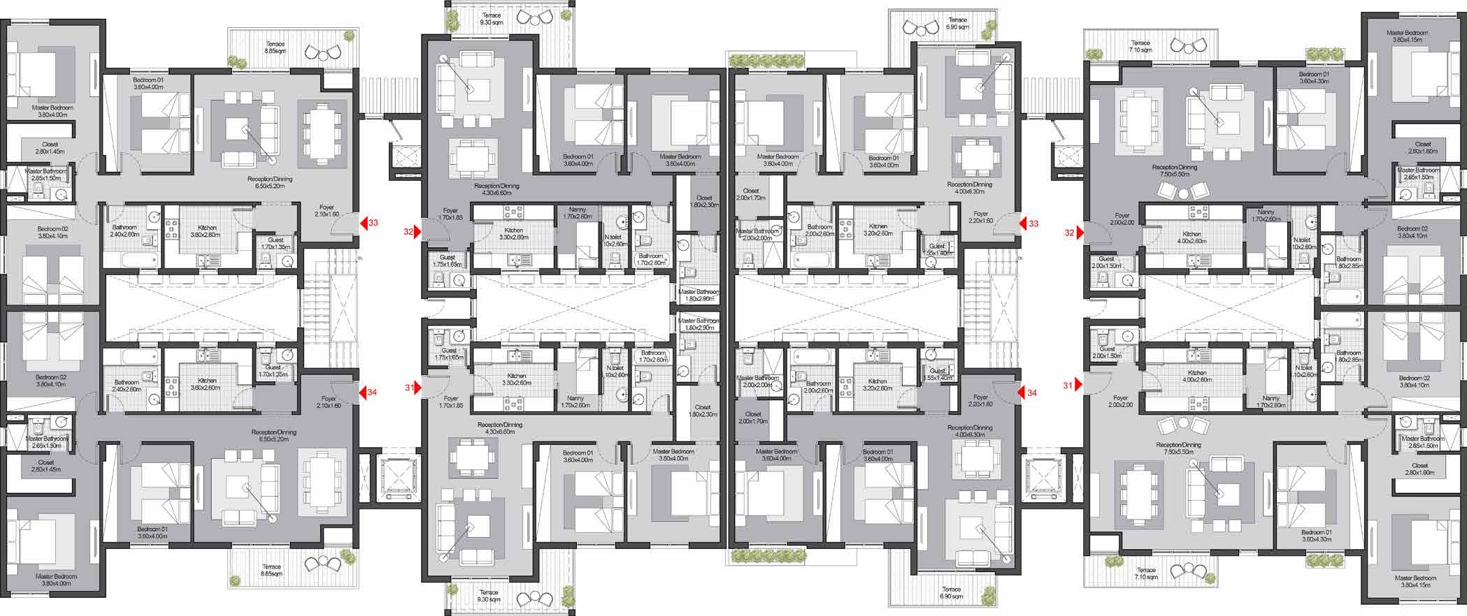 Floor plan for apartment at Azailya