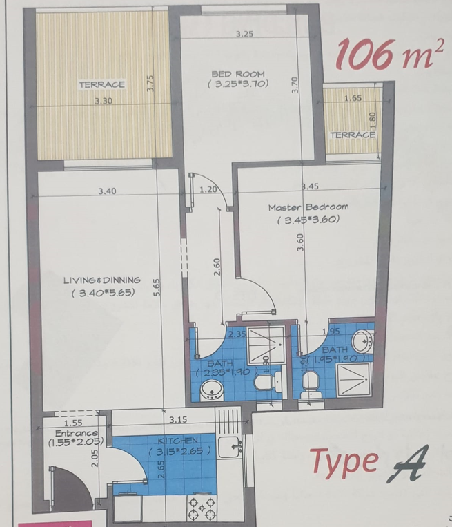 Floor plan for apartment at Nyoum October