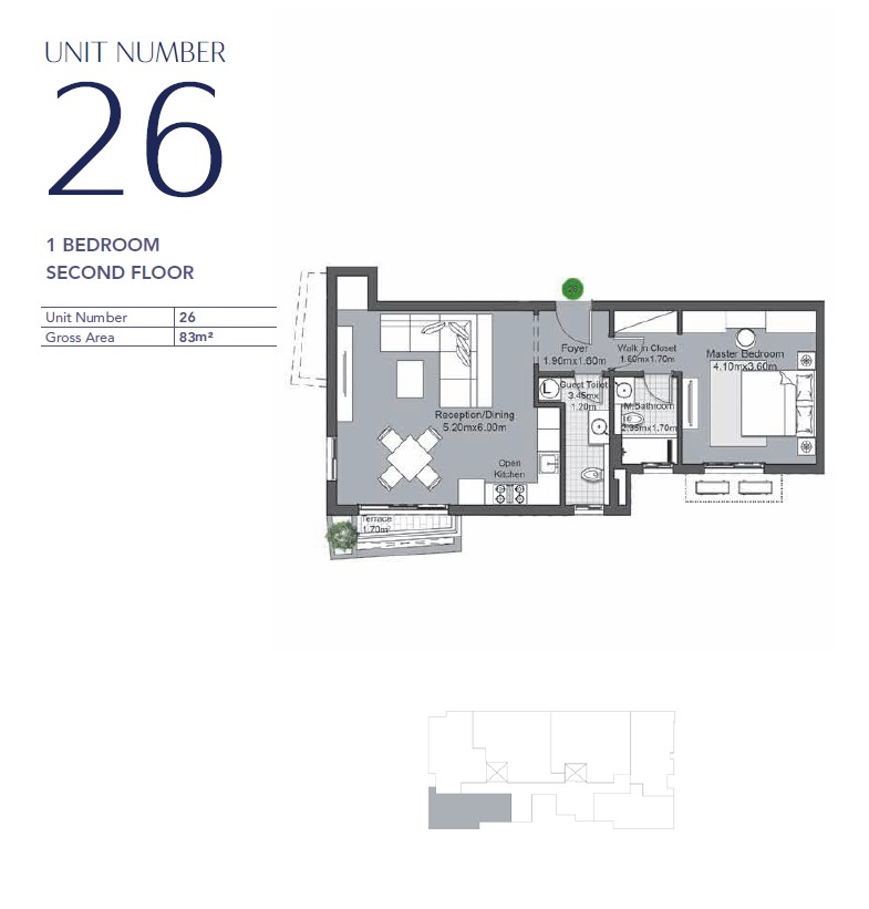 Floor plan for apartment at V Residences By Villette