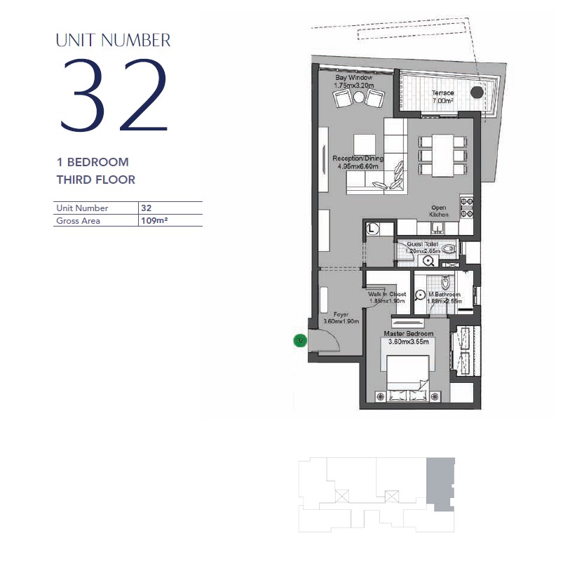 Floor plan for apartment at V Residences By Villette