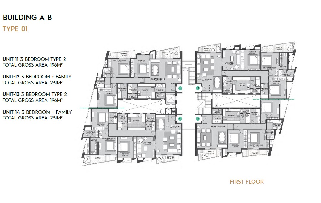 Floor plan for apartment at Six West