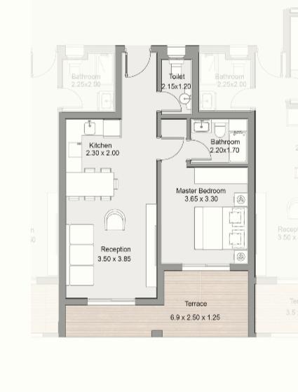 Floor plan for chalet at Salt