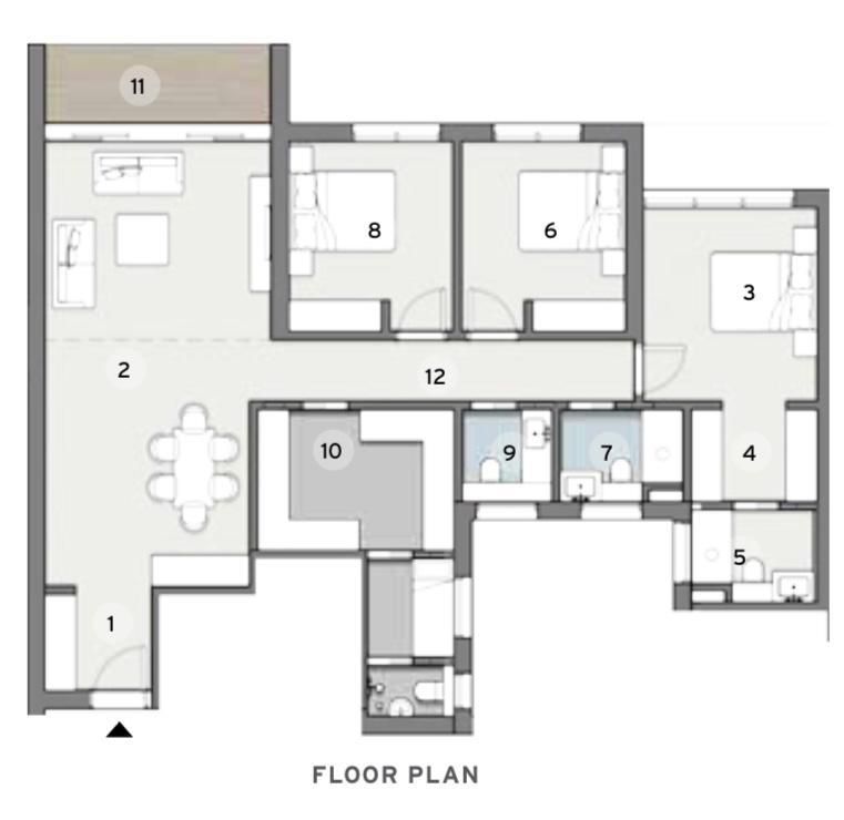 Floor plan for apartment at ZED