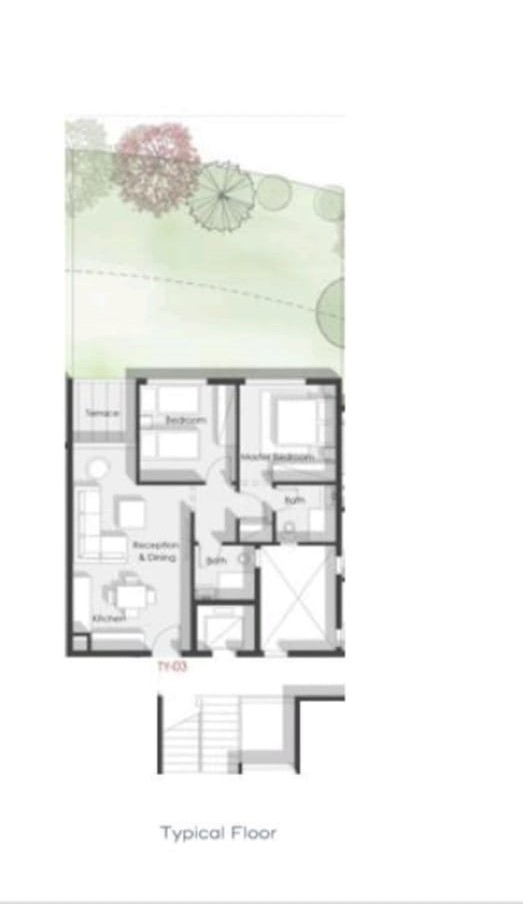 Floor plan for chalet at Cali Coast Ras El Hekma