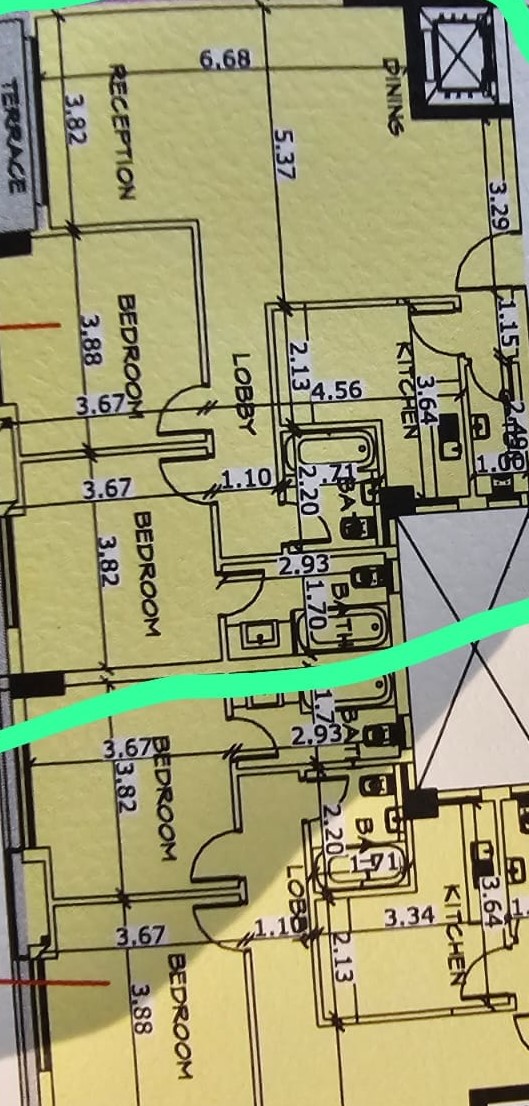 Floor plan for apartment at Bloomfields
