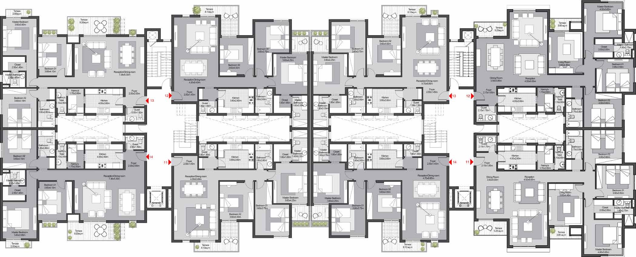 Floor plan for apartment at Azailya