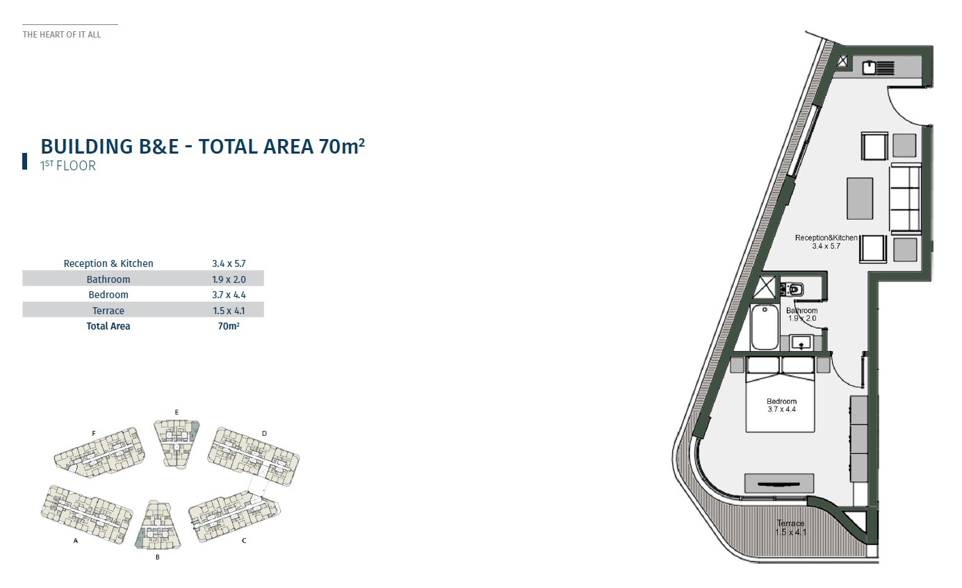 Floor plan for apartment at Bloomfields