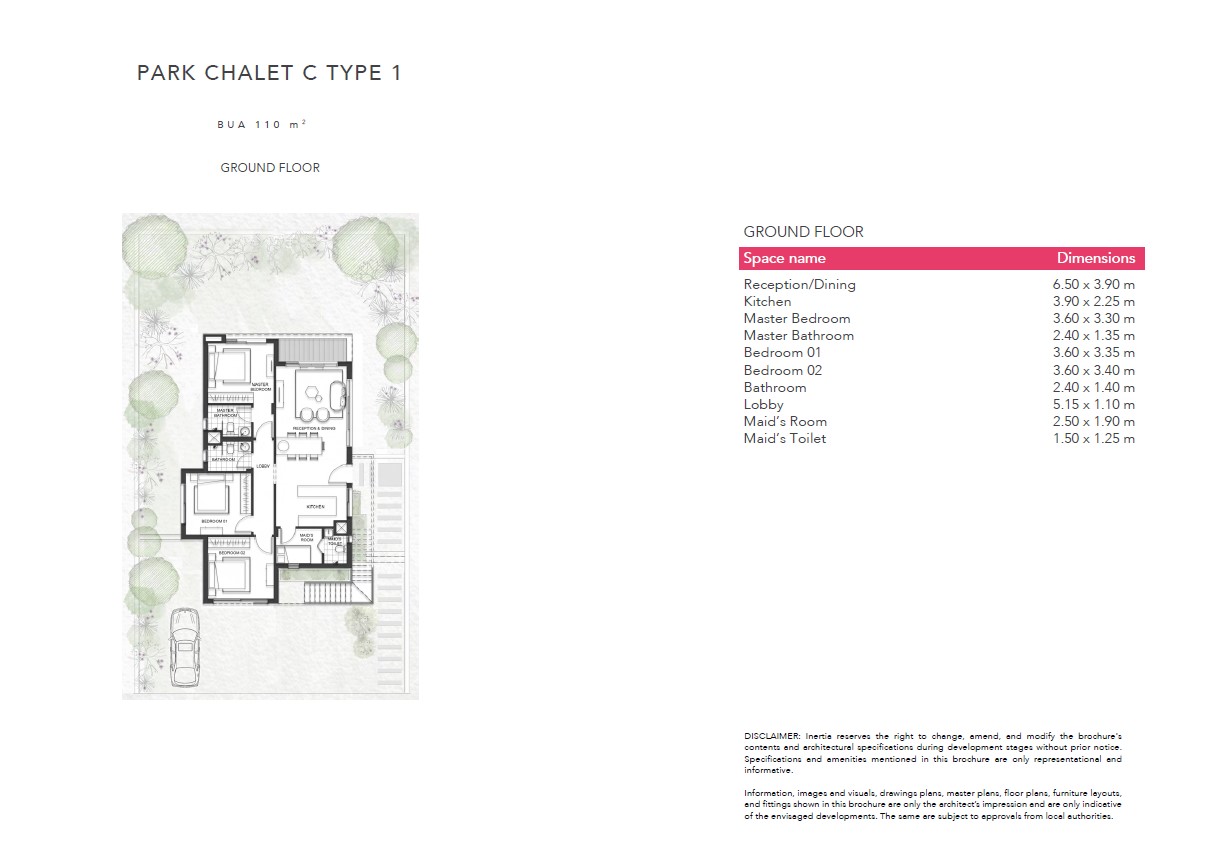 Floor plan for chalet at Jefaira
