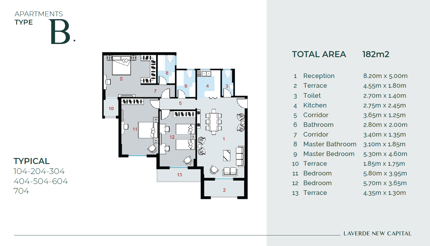 Floor plan for apartment at La Verde New Capital