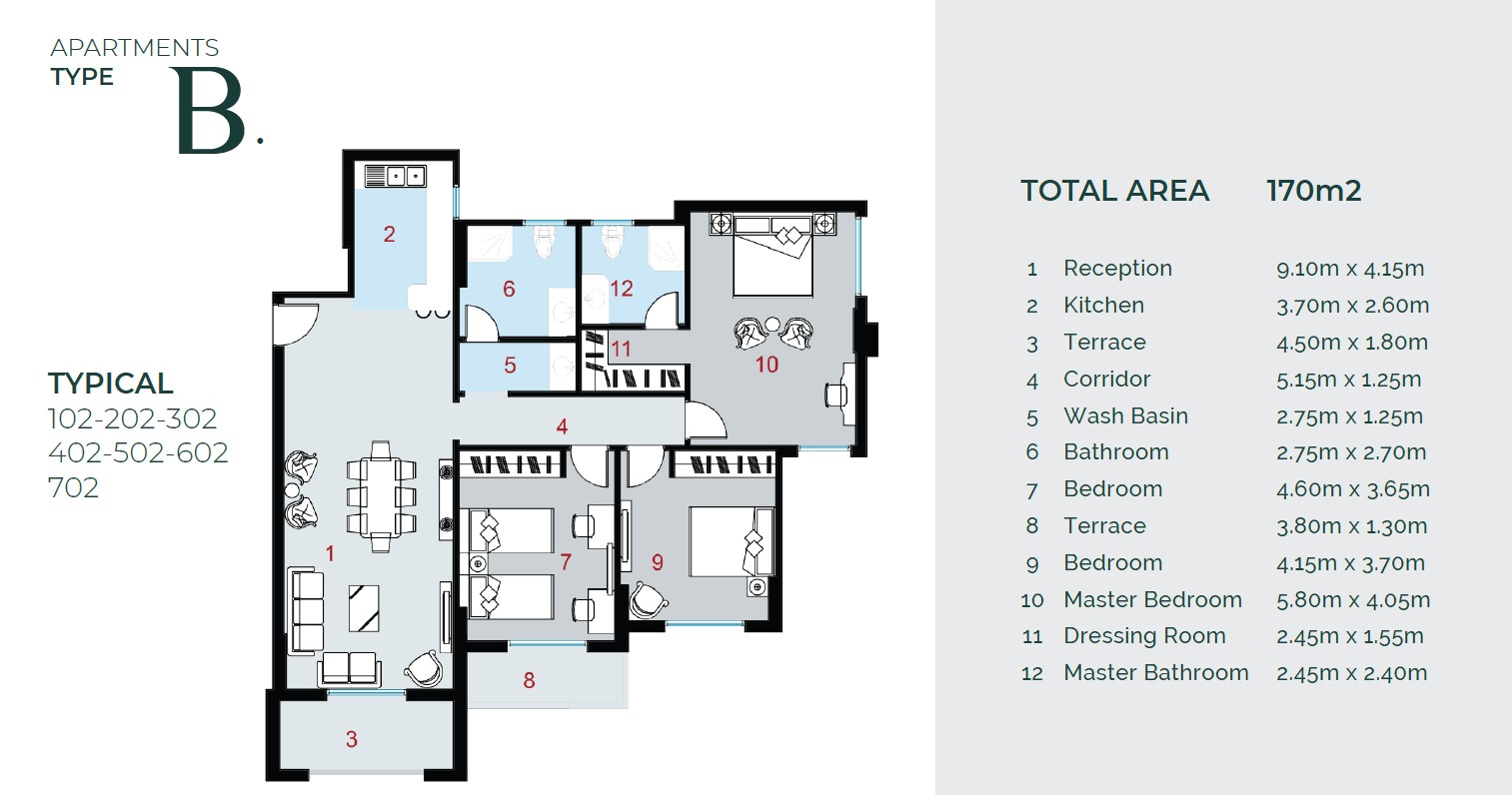 Floor plan for apartment at La Verde New Capital