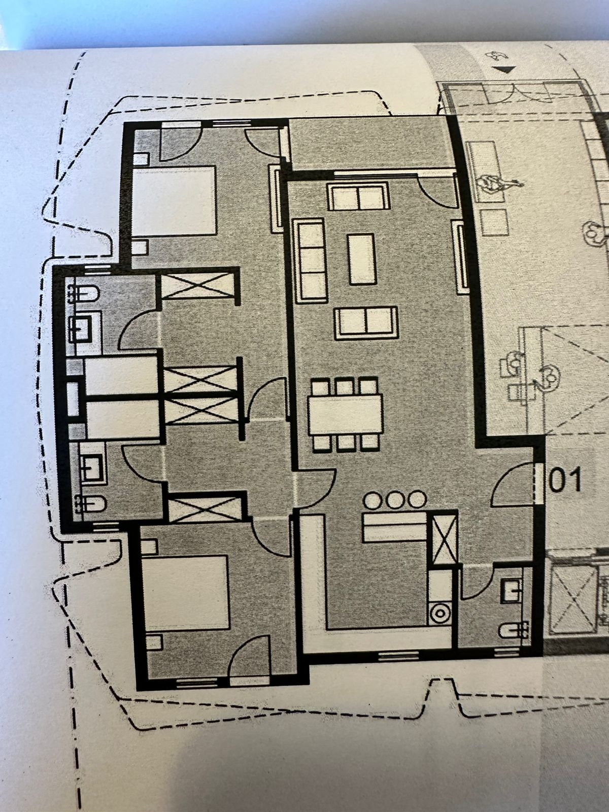 Floor plan for apartment at Badya