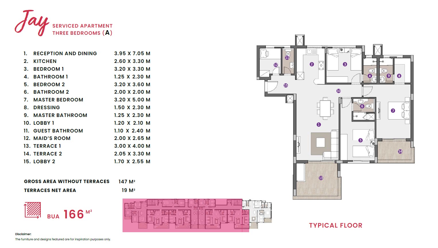 Floor plan for apartment at D.O.S.E