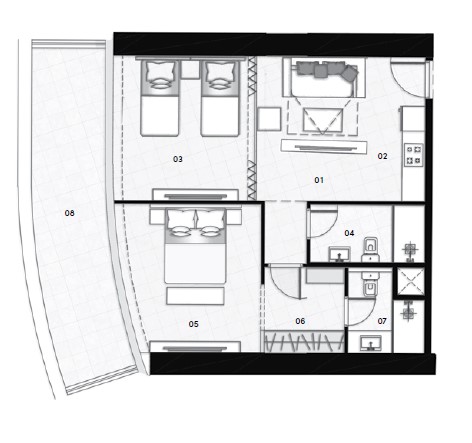 Floor plan for apartment at North Edge New Alamein