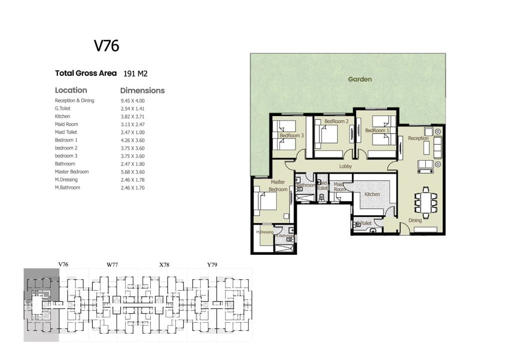 Floor plan for apartment at Azad Views