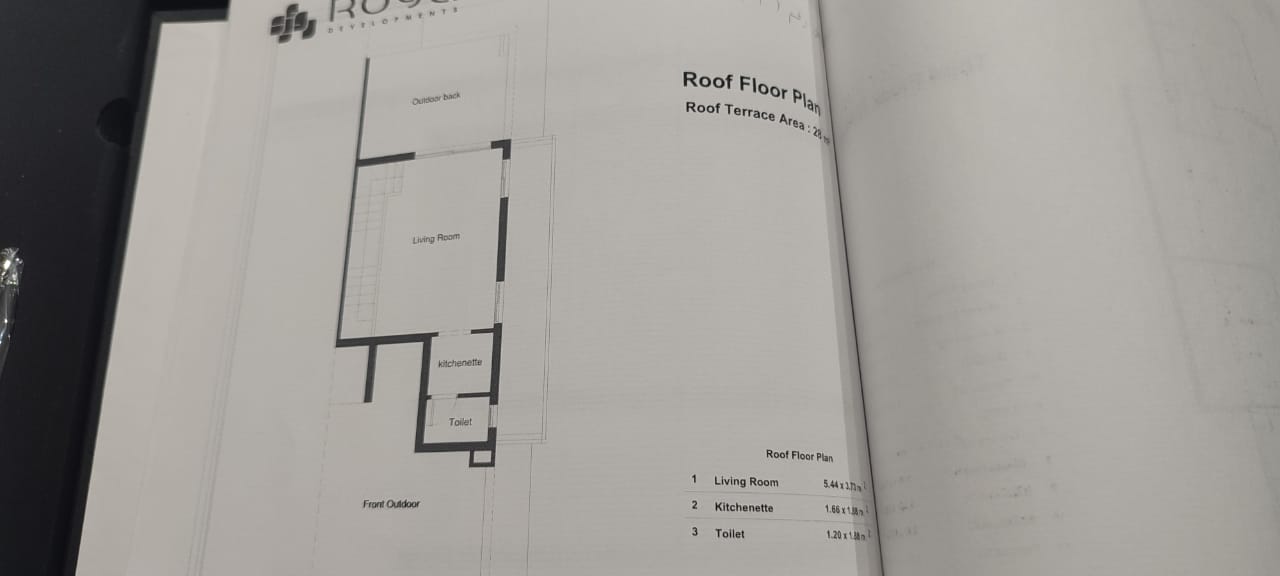 Floor plan for duplex at Telal East