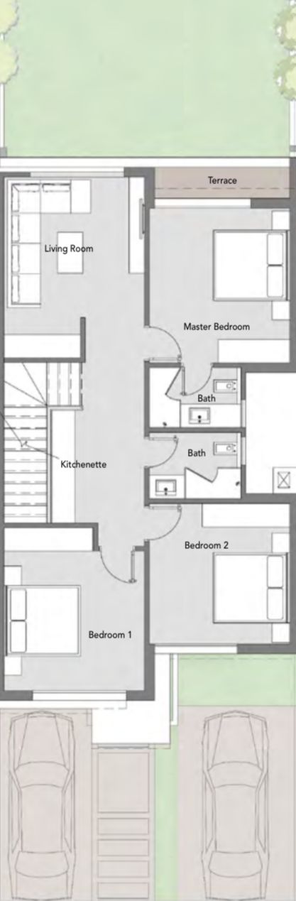 Floor plan for townhouse at Badya