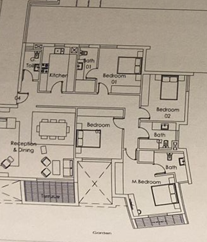 Floor plan for apartment at Palm Hills New Cairo