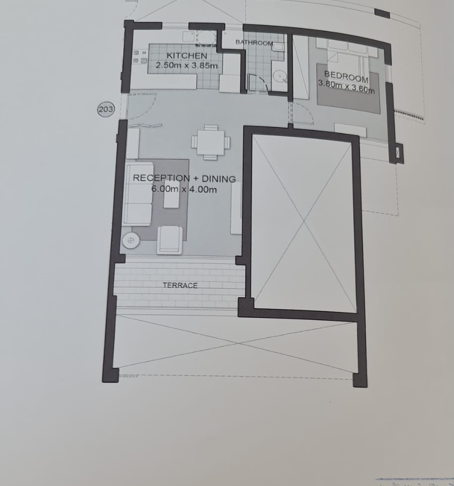 Floor plan for apartment at Karmell New Zayed