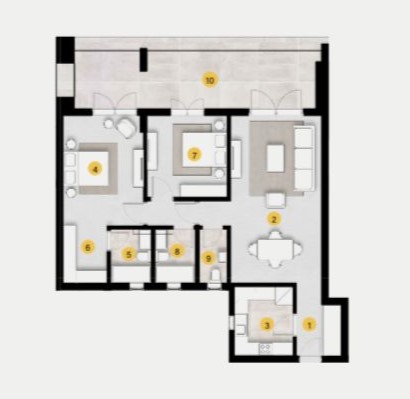 Floor plan for apartment at ZED