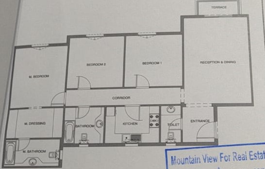 Floor plan for apartment at Aliva Mountain View Mostakbal City