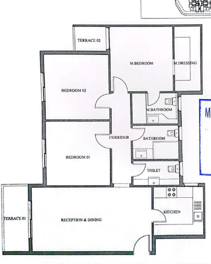 Floor plan for apartment at Mountain View ICity New Cairo