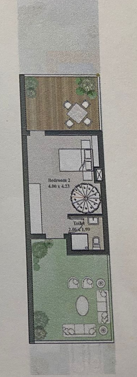 Floor plan for townhouse at Azzar Island