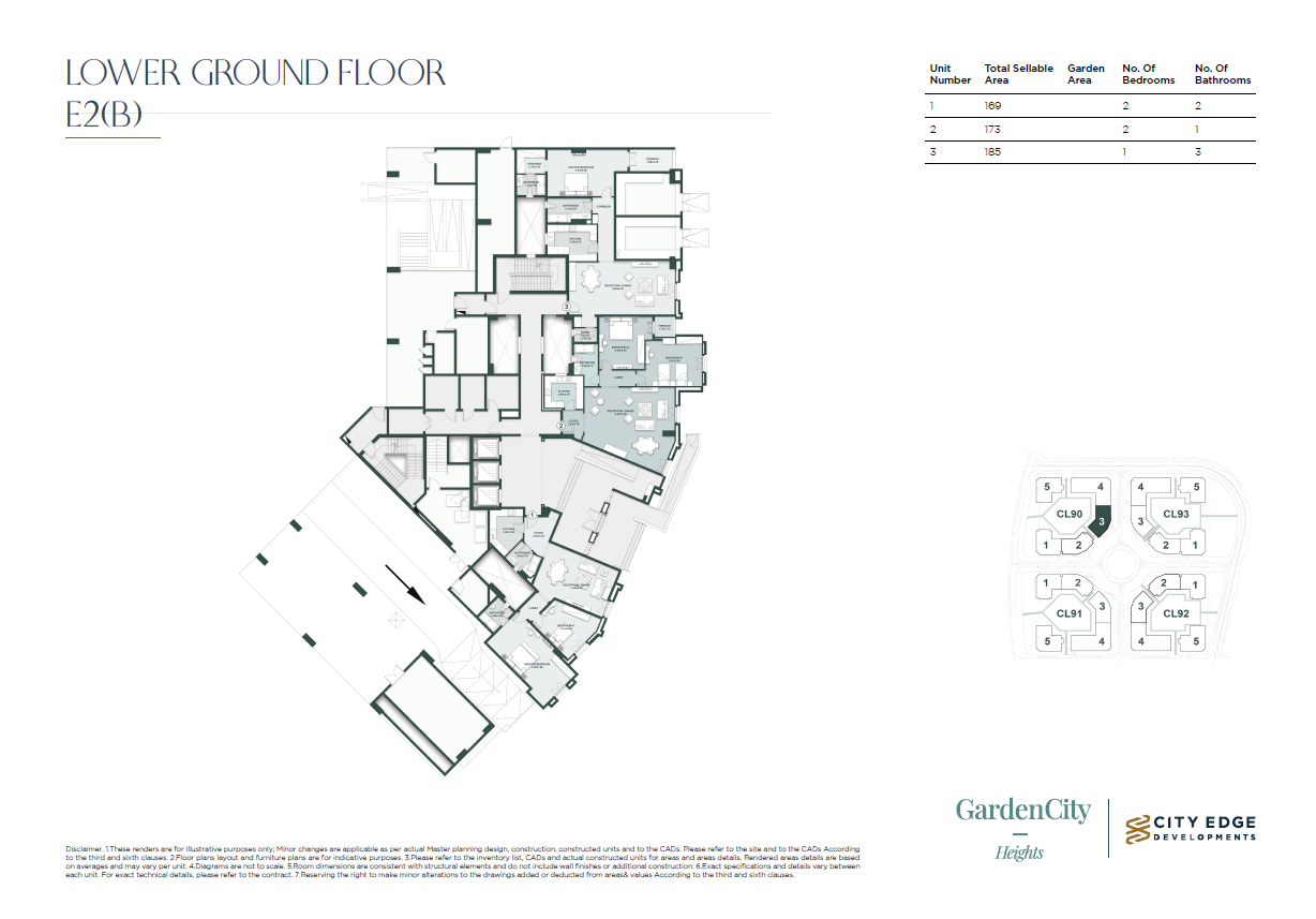 Floor plan for apartment at New Garden City