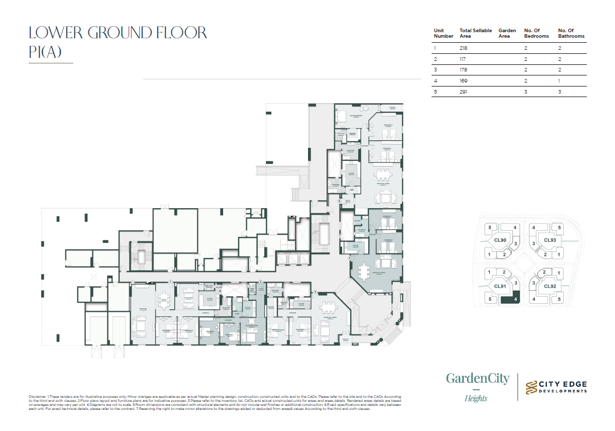 Floor plan for apartment at New Garden City