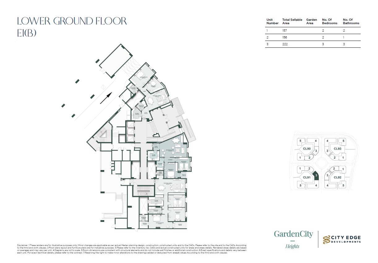 Floor plan for apartment at New Garden City