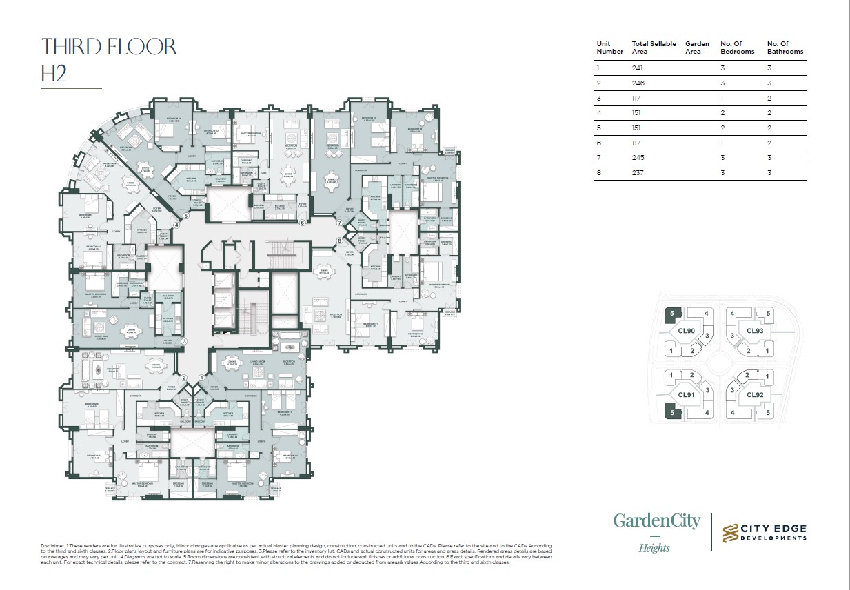 Floor plan for apartment at New Garden City