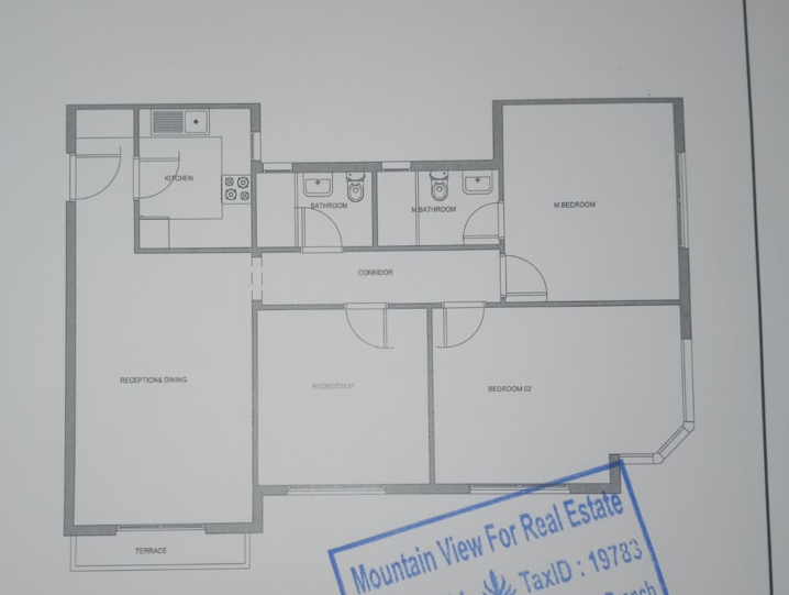 Floor plan for apartment at Aliva Mountain View Mostakbal City