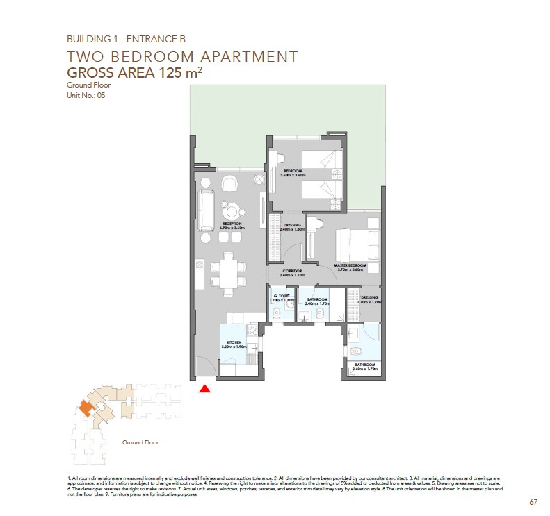 Floor plan for apartment at SQ1