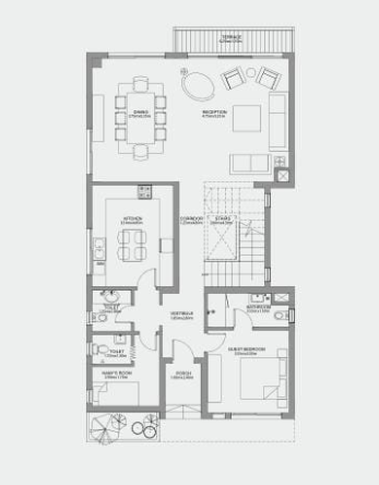 Floor plan for villa at Hyde Park