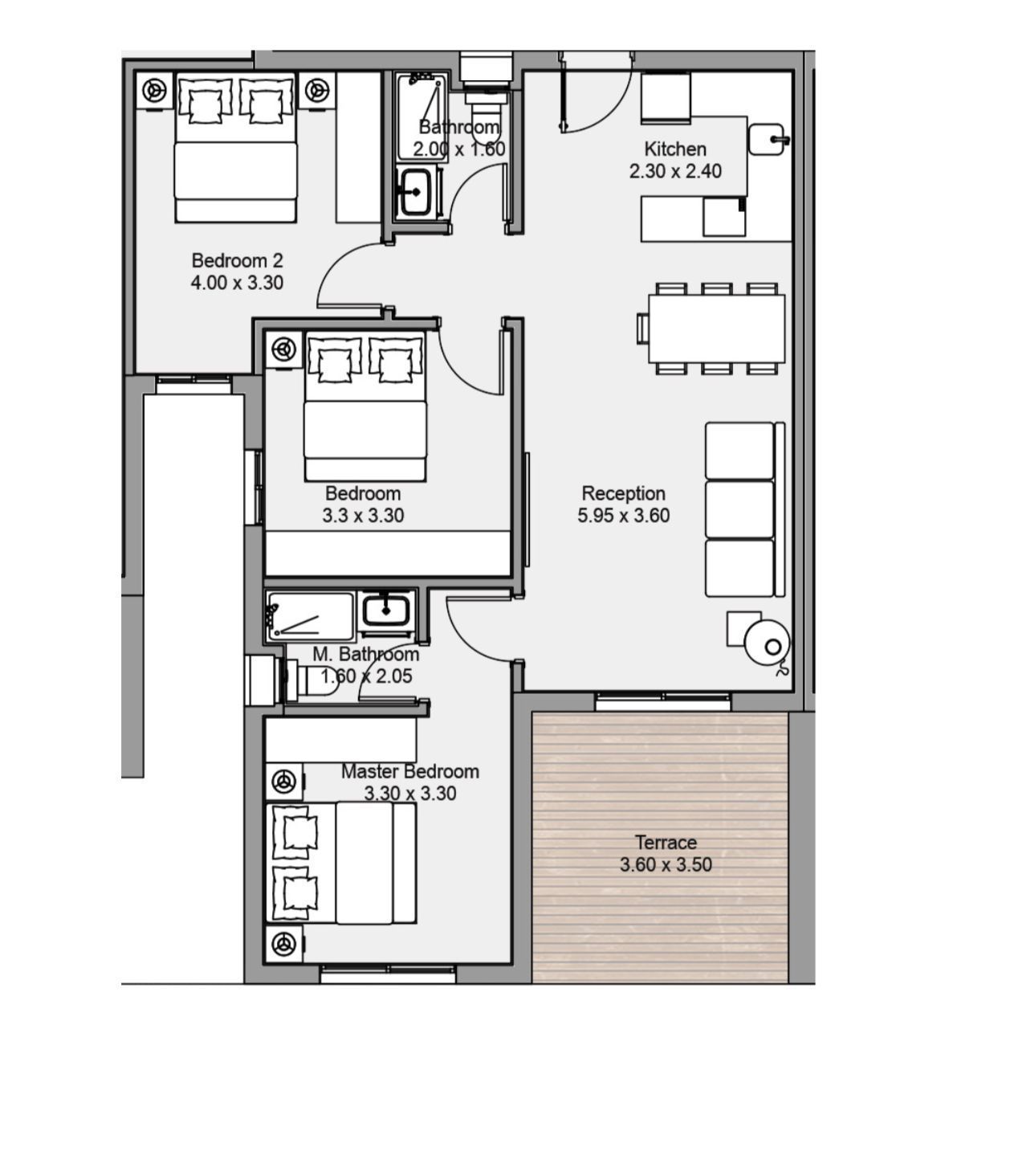Floor plan for chalet at Salt