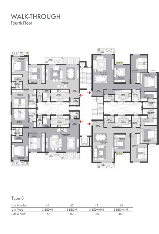 Floor plan for apartment at Azailya